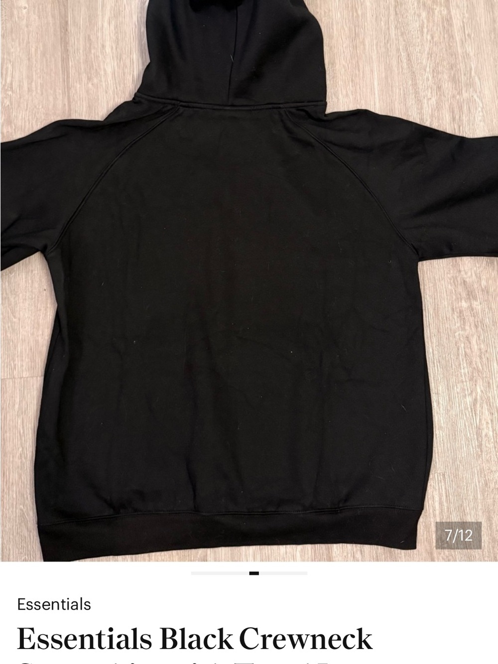 Essentials Men's Black Crewneck Sweatshirt